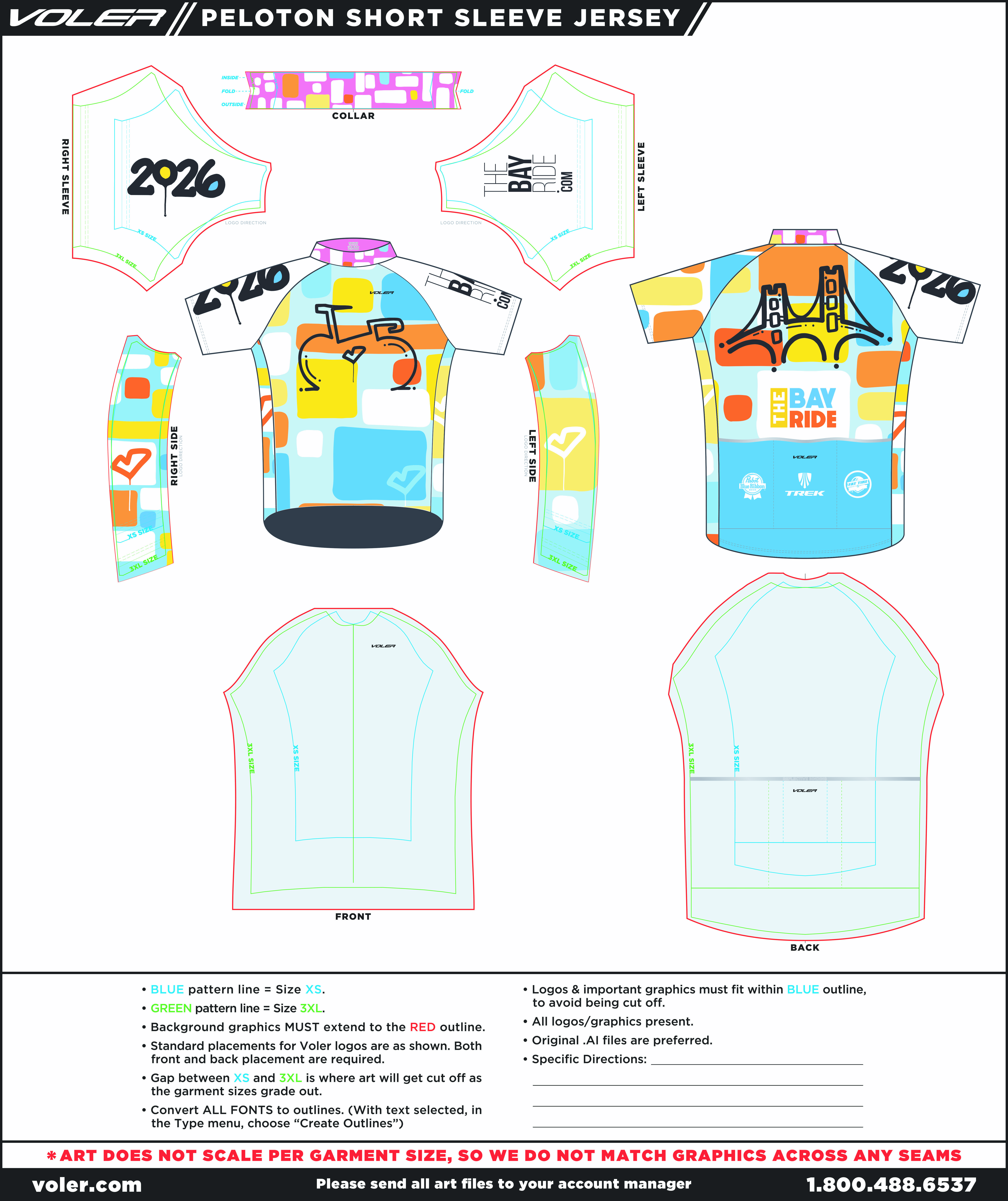 2026 Bay Ride Jersey - Full Design